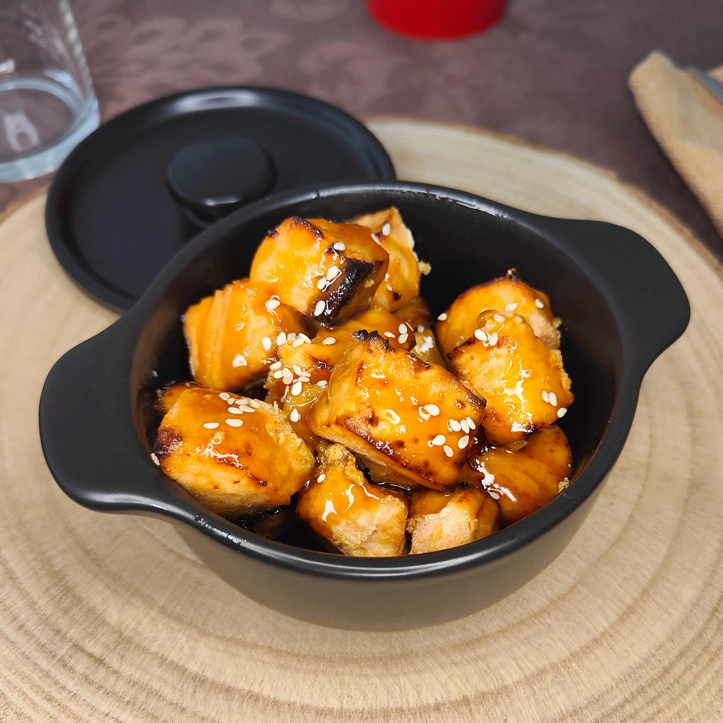 Cubos de Salmão Grelhados