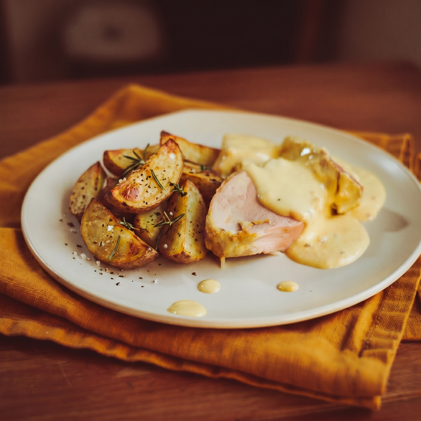 Lombinhos com Molho de Mostarda e Batata Rústica