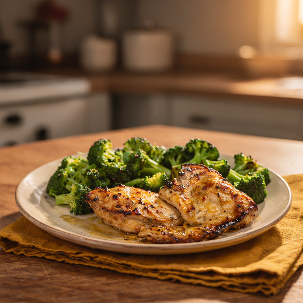 Frango Agridoce com Brócolos